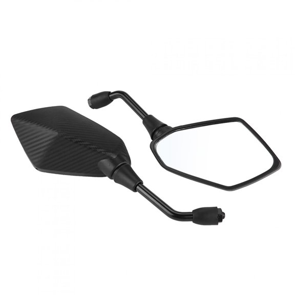 UsilkU Universal 10mm Left and Right Side Motorcycle Rear View Mirror Black Snake Pattern High Compatibility Backview Convex Glass Mirror Set for Electric Bicycle Scooter Moped Dirt Bike, 2 Pcs