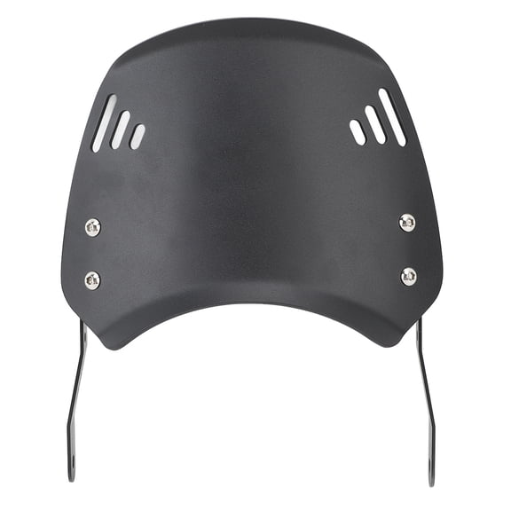 UsilkU Universal Motorcycle Windshield with Bracket Aluminum Windproof Flyscreen for 6.5-9.45 in (16.5-24 cm) Headlight Black