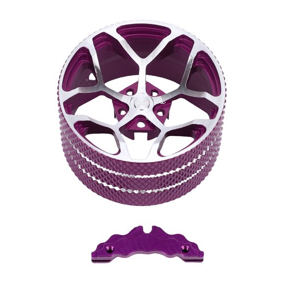 UsilkU Violet Alloy Steering Wheel Replacement for FUTABA Flysky RC Transmitter Upgrade Parts (4.72 inches / 12 cm)