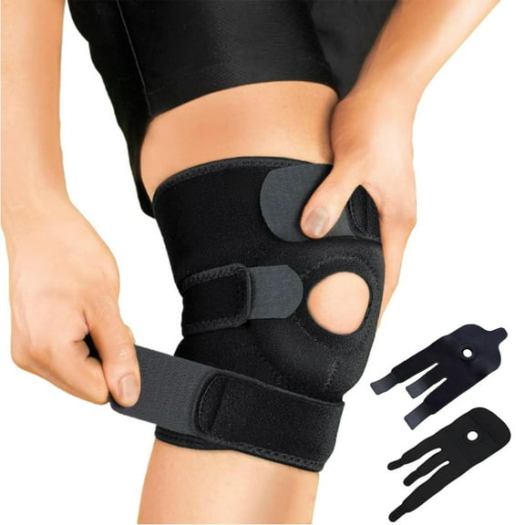 Usloyux 2Pcs Knee Support Strap, Adjustable Patella Stabilizer for Running Basketball Sports, Knee Pain Relief Patella Tendon Protection, Knee Brace for Men Women, Knee Guard for Workout Hiking