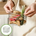 thumbnail image 1 of Usloyux Under $5 304 Stainless Steel Storage Basket, Onions Ginger Garlic Wall Mounted Box, Kitchen Organizer Mesh Container, Spice Vegetable Keep Fresh Holder, 1 of 6
