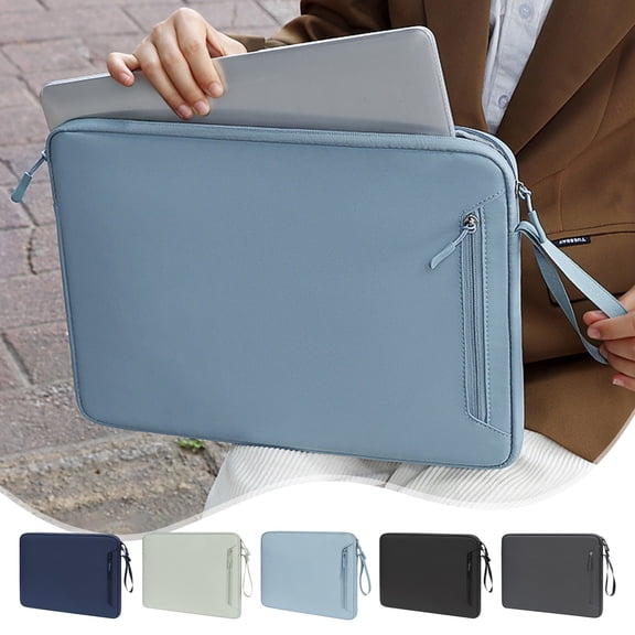 Usloyux under $5 4Pcs Laptop Bag, Shockproof Waterproof Computer Sleeve for 14-15 Inch Laptop, Double Layer Tablet Bag with Handle, Durable Scratch Resistant Laptop Case, Business Travel Notebook Bag