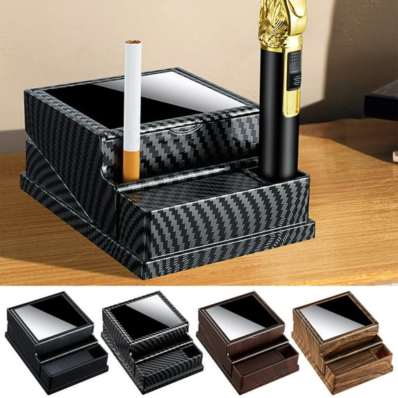 Usloyux under $5 4Pcs Vintage Cigarette Case, 40-Count Automatic Press-Eject Storage Box, Moisture-Proof Shock-Resistant Portable Container, Vintage Style Men's Gift for Desktop Carrying