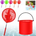 thumbnail image 1 of Usloyux under $5 5Pcs Telescopic Pool Net, Stainless Steel Fishing Net with Telescopic Handle and Folding Bucket, Durable Construction for Pool Cleaning, Catching Fish, and Outdoor Activities, 1 of 9