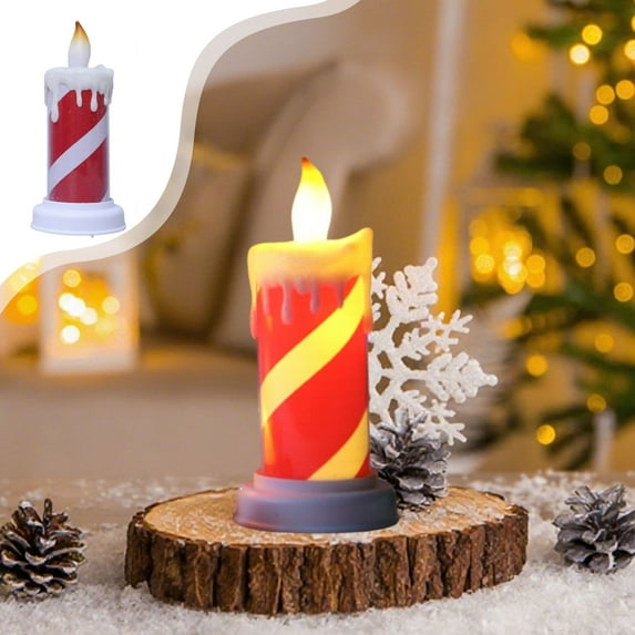 Usloyux Under $5 6.5/8.46/12.4 Inch High Candle Blow Mold Lamp, Lighted Indoor & Outdoor Christmas Decoration, Holiday Decoration with LED Lights, Winter Ornament for Desktop Christmas Home Decor