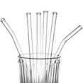 thumbnail image 1 of Usloyux Under $5 Bent Glass Straws Set,Replacement Glass Drinking Straw, Reusable Glass Straws Set with Cleaning Brush,Clear Glass Curved Cocktail Straws with Brush for Whiskey, Coffee, Soda, Water, 1 of 9