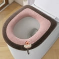 thumbnail image 1 of Usloyux Under $5 Cartoon Toilet Seat Cover, Thickened Soft Lid with Handle, Washable Knitted Ring for Round Elongated Seats, Full Surround Design, Easy Install, 1 of 6
