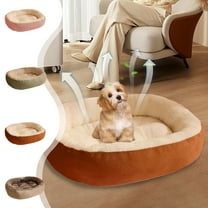 Usloyux Under $5 Cat Bed for Winter Warmth, Thickened Oval, 7.48 x 5.91 x 5.91 Inch All-Season Suitable Pet, Small Dog, Leak-Proof, Soft and Gently, Washable, Indoor/Outdoor