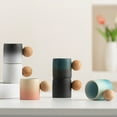thumbnail image 1 of Usloyux Under $5 Ceramic Espresso Cups with Wood Ball Handle,Cup for Coffee, Tea, Latte,Dishwasher Safe, Multi-Color & Wood Styles,Gradient Blending Color Demitasse Cups, 1 of 9
