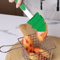 Usloyux Under $5 Christmas Silicone Mini Tongs, Easy-Grip Kitchen Tongs,7.8/8.2 Inch Christmas Tree, Snowman Tongs for Cooking, Heat-Resistant Silicone Tips