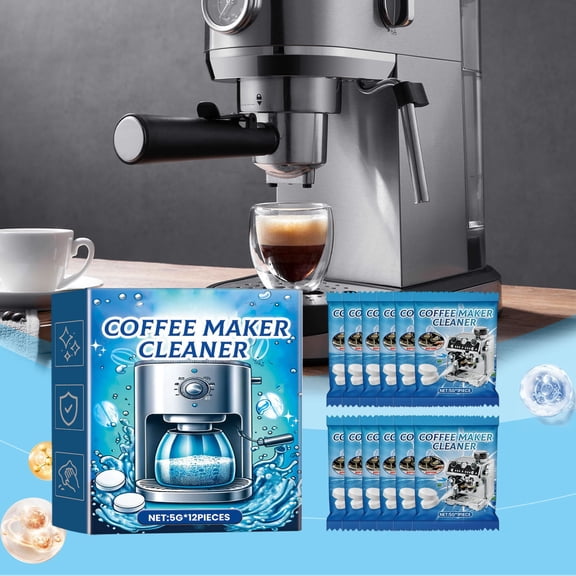 Usloyux under $5 Coffee Machine Cleaning Tablets, Effervescent Descaler and Stain Remover for Maintenance, Box of Hygienic Cleaning Supplies, Safe for Coffee Makers and Easy to Use