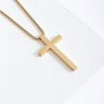 thumbnail image 1 of Usloyux Under $5 Cross Pendant Necklace, Religious Symbol Jewelry for Daily Wear, Adjustable Chain Necklace for Men and Women, Stainless Steel Faith-Based Accessory for Gift, 1 of 1