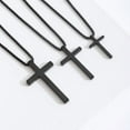 thumbnail image 1 of Usloyux Under $5 Cross Pendant Necklace, Religious Symbol Jewelry for Daily Wear, Adjustable Chain Necklace for Men and Women, Stainless Steel Faith-Based Accessory for Gift, 1 of 3