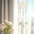 thumbnail image 1 of Usloyux Under $5 Crystal Wind Chime with Heart Pendant, Natural Stone Sun Catcher, Outdoor Garden Patio Hanging Decor for Home and Meditation Space Enhancement, 1 of 6