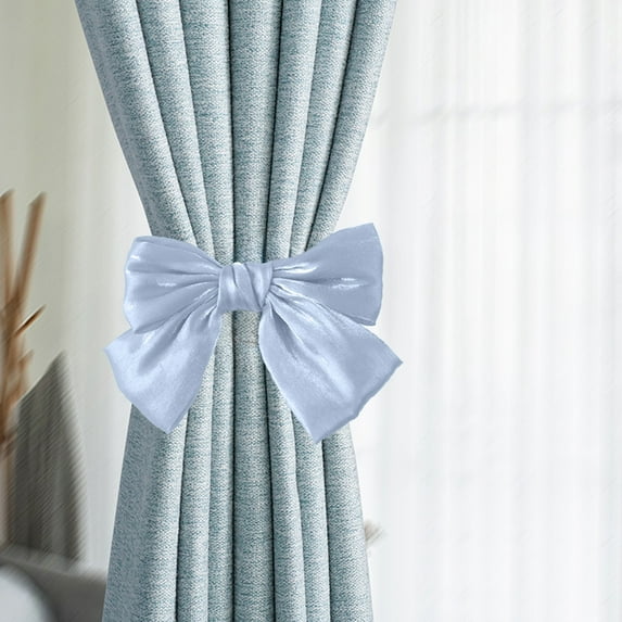 Usloyux Under $5 Curtain Clip Light Bow,Curtain Clip for Curtains,Curtain Tiebacks to Storage Curtain,Curtain Holders for Bedroom Decor,Bedroom Office Decorative Curtain