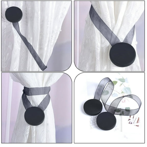 Usloyux Under $5 Curtain Tiebacks,Magnetic Curtain Tiebacks, Curtain Tiebacks Buckles Holdbacks,Holders Hooks Clip for Home Outdoor Bedroom Office Decorative Curtain