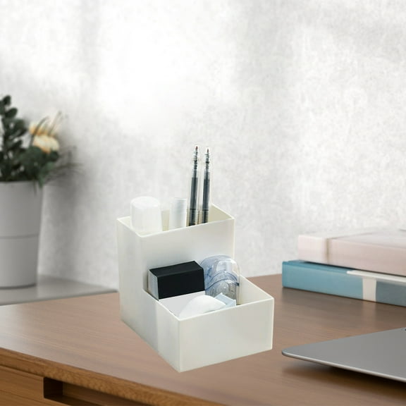 Usloyux Under $5 Desktop Organizer Drawer, Multi Functional Student Stationery Holder, Jewelry Cosmetics Desk Organizer Box with Adjustable Compartments