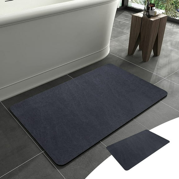 Usloyux Under $5 Diatom Mud Floor Mat Natural, Absorbent Stone Bath Mat Quick Dry, Non-Slip Shower Room Mat, Bathroom Floor Protection Mat Home Essential