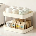 thumbnail image 1 of Usloyux Under $5 Double Tier Cup Storage Rack, Dining Table Top Cup Organizer with Drain Tray, Desktop Tea Coffee Mug Water Cup Holder, Space Saving Display Shelf for Kitchen, 1 of 6