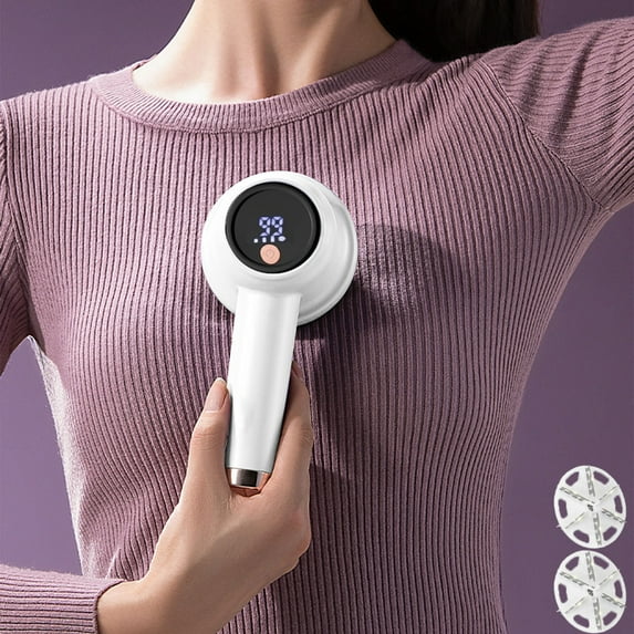 Usloyux Under $5 Electric Lint Remover, USB Rechargeable Fabric Shaver for Clothes Sweater Jacket, 2-in-1 Fuzz Ball Remover for Blanket Curtain Upholstery Care