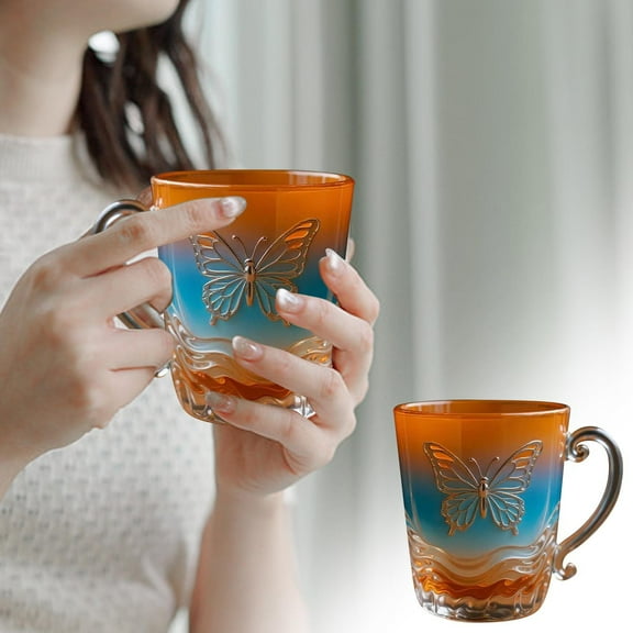 Usloyux under $5 Elegant Butterfly Cup, Elegant Butterfly Design Ceramic Mug, Dishwasher and Microwave Safe, Perfect Gift for Tea Coffee Hot Cocoa and Special Occasions