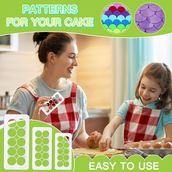 Usloyux under $5 Geometric Baking Cutters, Set of 3 Multifunctional Tools for Fondant Dough Cake Decorating, Easy Press and Roll Design, Pastry Craft Supplies, DIY Kitchen Project Essentials