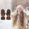 thumbnail image 1 of Usloyux Under $5 Heated Gloves with Battery, Rechargeable Warming Gloves for Winter, Touch Screen Compatible Thermal Gloves, Outdoor Cold Weather Heated Mittens, 1 of 9