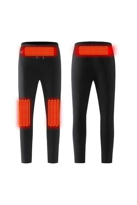 Under $5 Heated Pants for Women, 4 Zone Warming Leggings with Fleece, USB Powered Thermal Bottom, Cold Weather Heating Pants for Outdoor Winter Activities