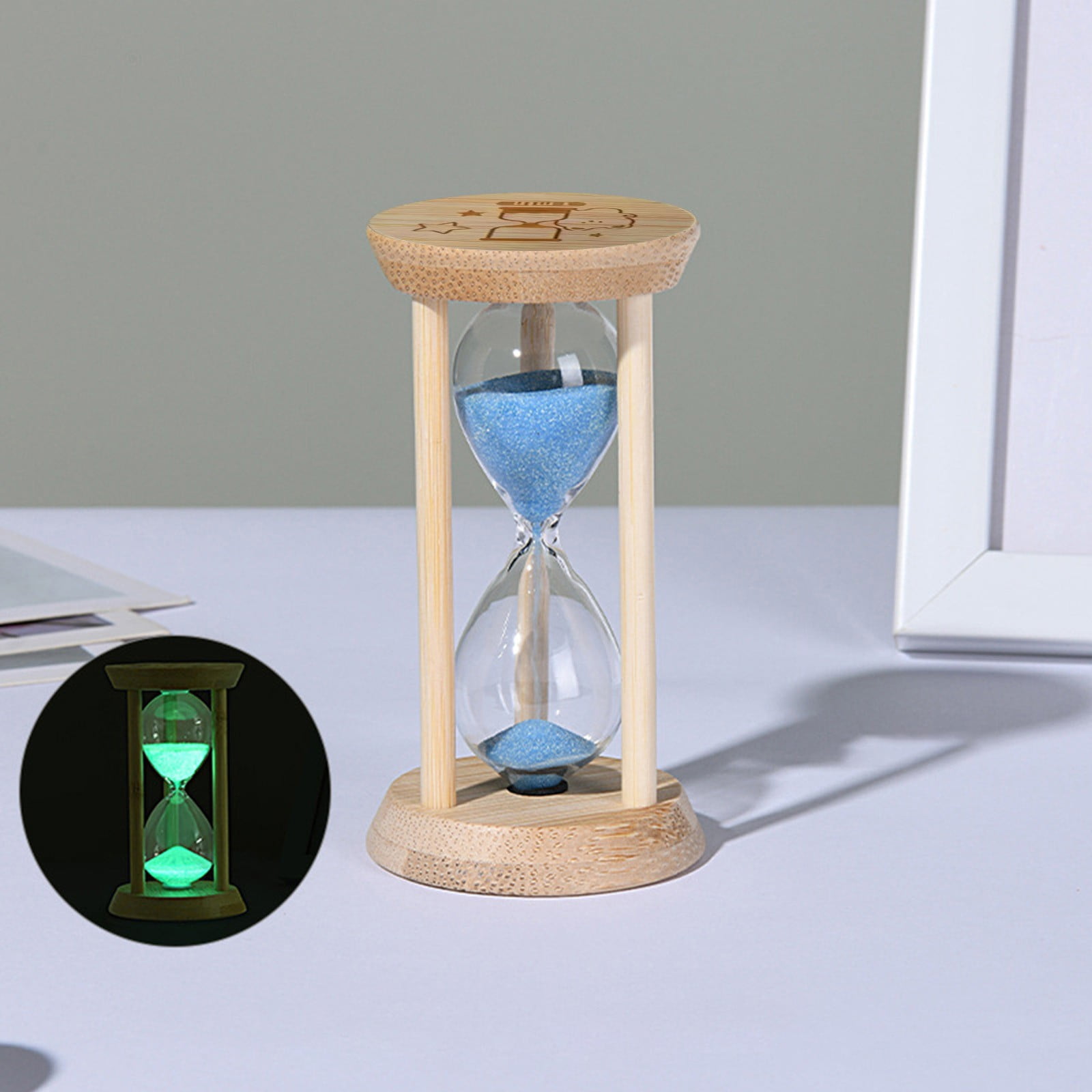 Usloyux Under $5 Hourglass Sand Timer, Fluorescent Glow in Dark ...
