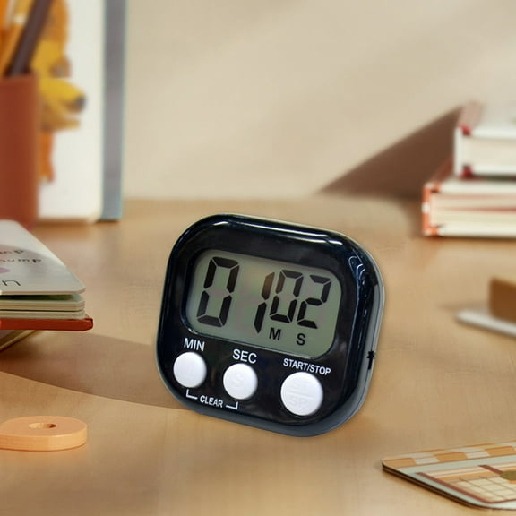 Usloyux under $5 Kitchen Timer Cooking Electronic Timer, Adjustable Silent Countdown Timer for Home Office Student Homework, Magnetic Back, Low Power Consumption, One-Click Recovery