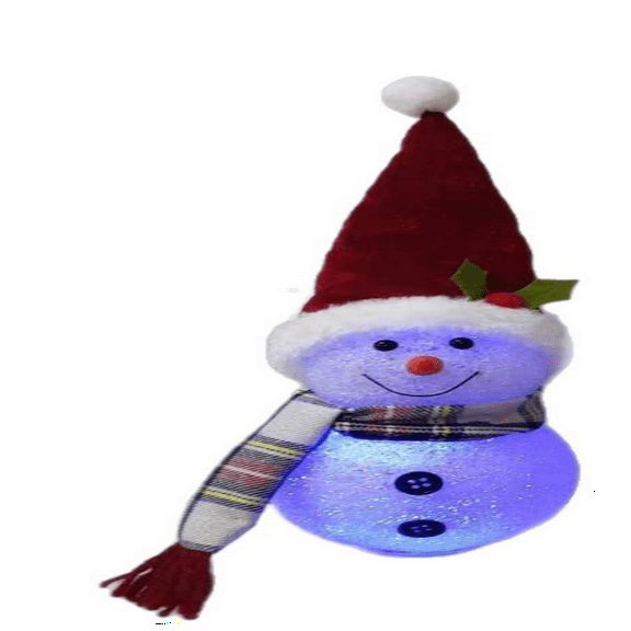 Usloyux Under $5 Light-Up Snowman Decoration, Illuminated Christmas Figurine with Scarf and Hat, Battery-Operated Holiday Decor for Home, Glowing Snowman Ornament for Tabletop Display
