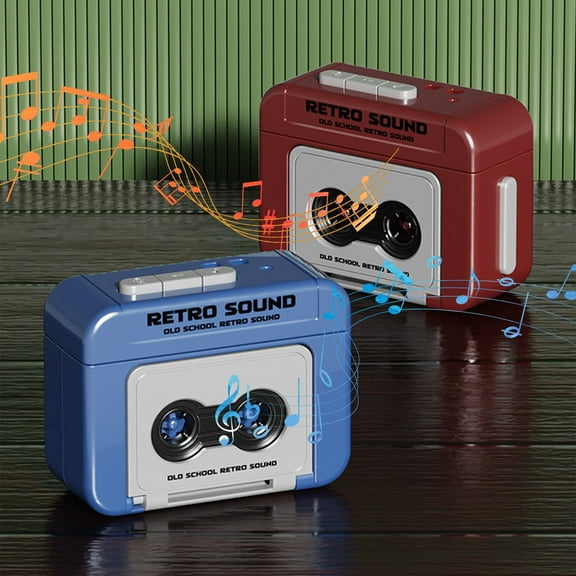 Usloyux Under $5 Mini Retro Tape Recorder, Voice Recording Keychain Ornament, Novelty Music Box with Speaker, Multifunctional Recording Device, Unique Gift Idea for Collectors