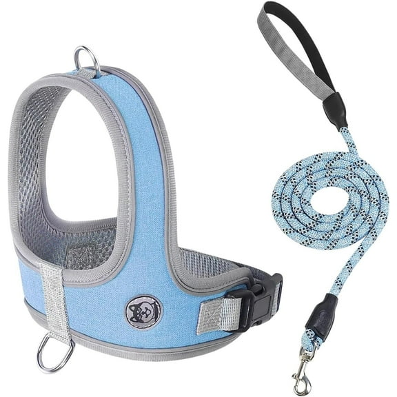 Usloyux under $5 No-Pull Dog Harness, Breathable Mesh Vest with Reflective Leash Set, Adjustable Chest Strap for Small Dogs, Comfortable Fit for Chihuahua Dachshund Pomeranian, Easy On Off in Seconds
