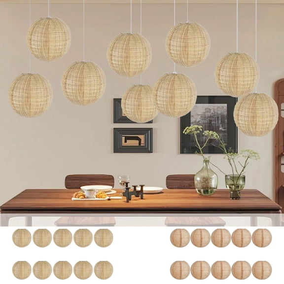 Usloyux Under $5 Paper Lantern Decor, Hanging Round Party Lighting Decorations, Rustic Wedding Bridal Shower Supplies, Birthday Celebration Hanging Orbs