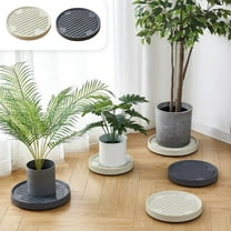 Usloyux Under $5 Plant Roller Base with Wheels, Heavy Duty Moving Stand for Potted Plants, Breathable Removable Pot Tray with Hidden Casters, Durable Plastic Caster Cart for Indoor Outdoor Use