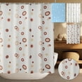 thumbnail image 1 of Usloyux Under $5 No Punching Shower Curtain, Shower Curtain Liner, Coffee Circle Shower Liner, Plastic Waterproof Shower Curtains, 71x39 inch with 8 Hooks, 1 of 9