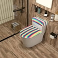thumbnail image 1 of Usloyux Under $5 Rainbow Print Toilet Tank Lid Cover,Stretch Toilet Lid Cover and Tank Cover,Stretchable Toilet Lid Seat Cover with Elastic Edge,Toilet Bathroom Accessories, 1 of 6
