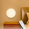 thumbnail image 1 of Usloyux Under $5 Remote Control LED Wall Light, Circular Bedside Night Lamp, Battery Powered Stick On Sconce, Warm White Cool White Dimmable, Easy Installation Adhesive Backing, Home Lighting, 1 of 6
