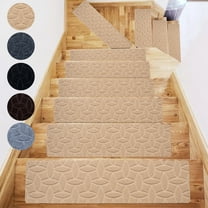 Usloyux Under $5 Self Adhesive Stair Treads, Non Slip Step Carpet for Indoor Outdoor, Skid Resistant Staircase Mat, Easy Install Floor Covering for Wooden Steps