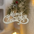 thumbnail image 1 of Usloyux Under $5 Sequin Christmas Letter Sign, Plastic Hanging Medal with Glitter Detail, Merry Christmas Wreath Decor for Tree, Wall, Door Decoration, 1 of 6
