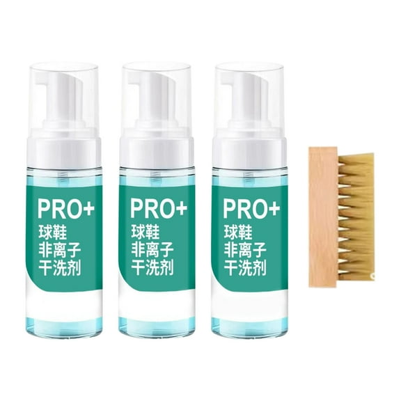 Usloyux Under $5 Shoe Cleaning Kit, Dry Cleaning Agent with Soft Brush for Dirt and Yellowing Removal, Non-Toxic Formula for Sneakers and Footwear, 150ml Bottle with Applicator