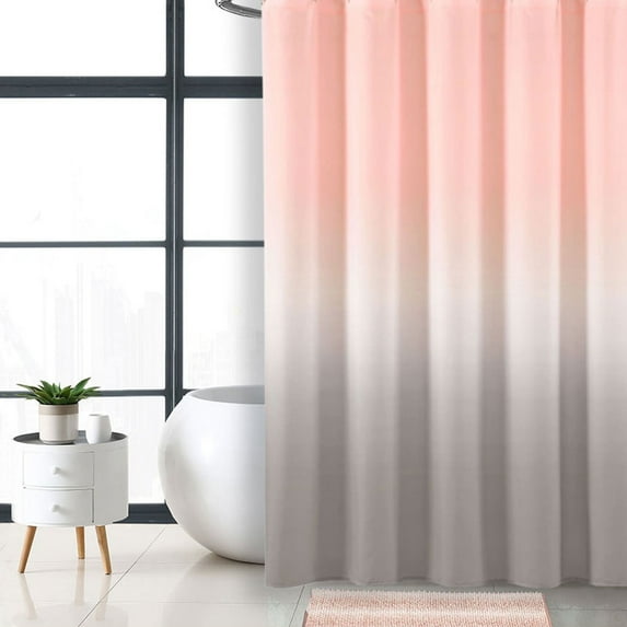 Usloyux Under $5 Shower Curtains for Bathroom,Gradual Color Design Fabric Bath Curtain for Bathroom Washable Accessories,70.9×70.9 Inch Shower Curtains with 12 Metal Hooks