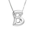 thumbnail image 1 of Usloyux Under $5 Silver Letter Necklace, Initial Alphabet Pendant Jewelry, Personalized Name Necklace for Her, Stainless Steel Chain, Modern Minimalist Design Accessory, 1 of 2