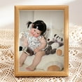 thumbnail image 1 of Usloyux Under $5 Small Wood Photo Frame, Compact Tabletop Picture Display, Wall Mountable Memory Holder for Home Office, Decorative Frame for Family Portrait Keepsake, 1 of 6