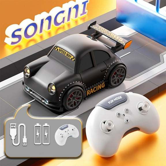 Usloyux under $5 Smart Induction Drift Car, Desktop Decompression Toy with Sound and Light, Three Modes Including Follow-Me and Escape, 2.4G Remote Control for 360° Drifting