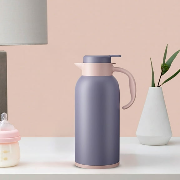 Usloyux Under $5 Smart Temperature Display, Glass Liner Vacuum Insulated Water Bottle, Leak-Proof Hot Cold Beverage Container, Portable Heat Retention Flask for Office Home Use