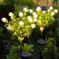 thumbnail image 1 of Usloyux Under $5 Solar Gardenia Outdoor Lights, LED Fake Flower Garden Decoration, Waterproof Landscape Lighting, Wedding Party Garden Decor, Automatic Solar Stake Lights, 1 of 6