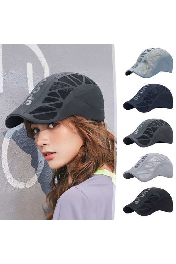 Usloyux Under $5 Sport Cap with Breathable Mesh, Adjustable Strap Low-Profile Baseball Hat, Quick-Drying Fabric for Running Cycling, Lightweight Performance Headwear for Active Lifestyle