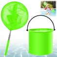 thumbnail image 1 of Usloyux under $5 Telescopic Pool Net, Stainless Steel Fishing Net with Telescopic Handle and Folding Bucket, Durable Construction for Pool Cleaning, Catching Fish, and Outdoor Activities, 1 of 8