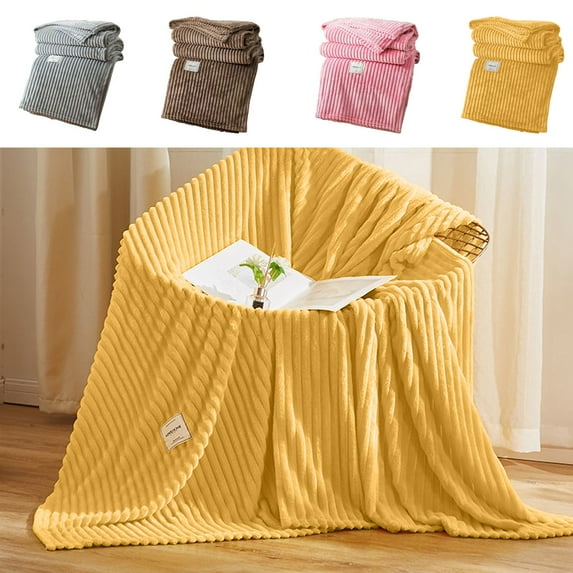 Usloyux Under $5 Thin Fleece Blanket, Soft Summer Weight Bed Cover, Lightweight Air Conditioning Throw for Sofa Chair, Cozy Nap Cover for Office Rest and Relaxation